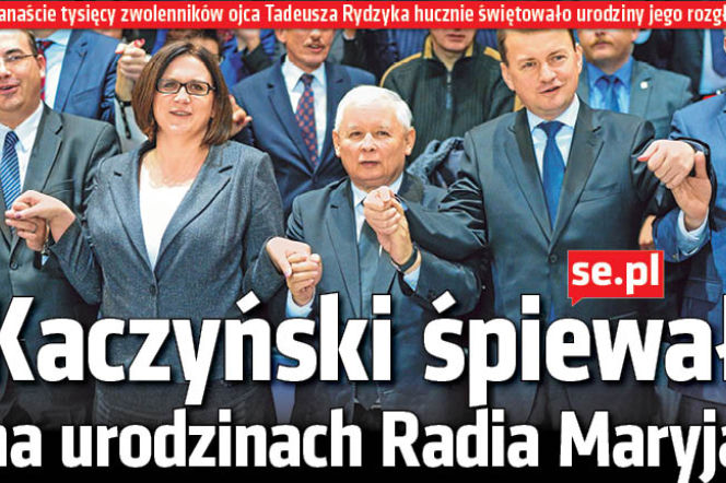 Kaczyński na urodzinach Radia Maryja