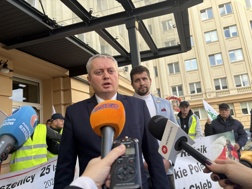 Protest rolników w Rzeszowie