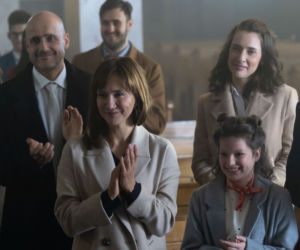 Na dobre i na złe, odc. 745. Konica (Robert Koszucki), Falkowicz (Michał Żebrowski), Kasia (Ilona Ostrowska), Matylda (Amelia Czaja)
