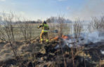 Wiosenna plaga: Pożary traw. Na zdjęciach akcja gaśnicza w Nowych Żukowicach