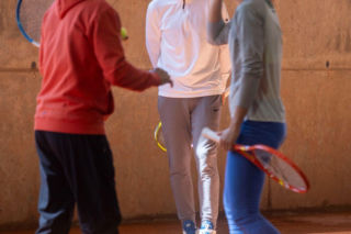 Iga Świątek i Rafael Nadal w czasie treningu na Majorce