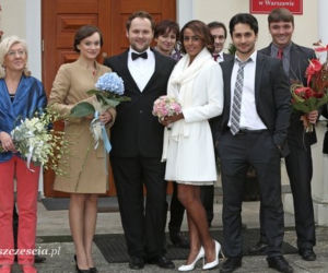 Barwy szczęścia odc. 1100. Natalia (Maria Dejmek), Liliana (Aleksandra Szwed), Klemens (Sebastian Perdek), Irek (Otar Saralidze)