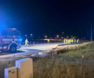 Gmina Zbuczyn: Na wysokości miejscowości Choja na autostradzie A2 auto osobowe uderzyło w barierki