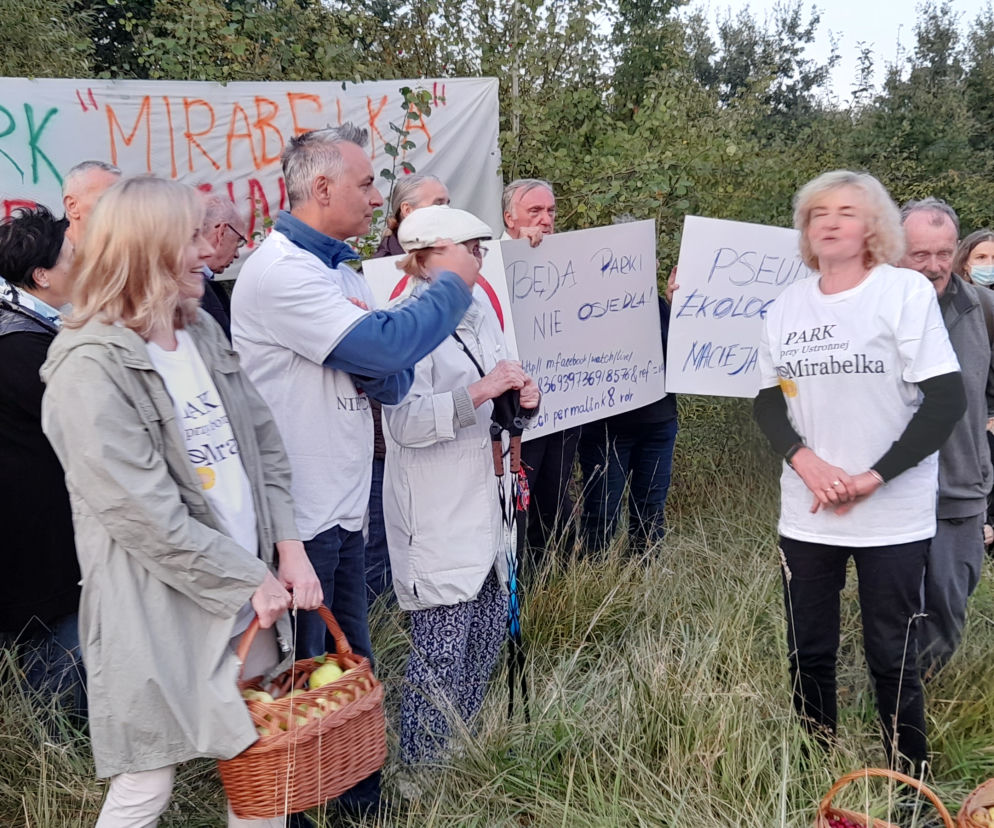 protest na ul. Ustronnej