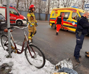Potrącenie rowerzysty w Strzybnicy