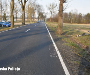 Wypadek z udziałem motocyklisty i rowerzysty w powiecie świebodzińskim