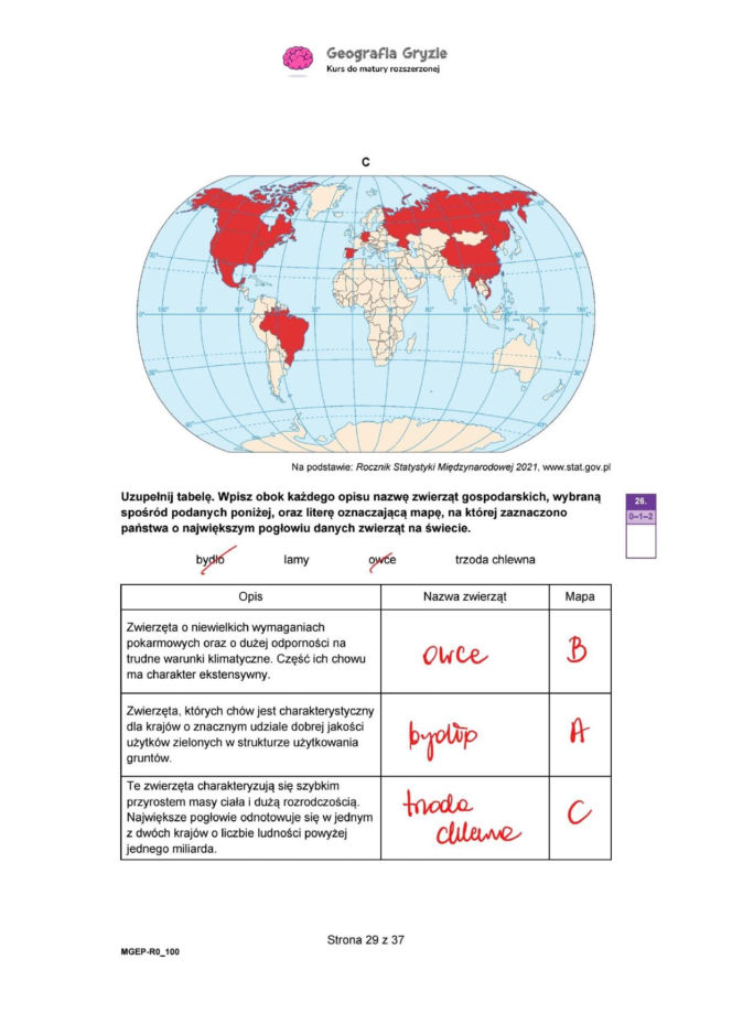 Matura próbna 2026: geografia rozszerzona - wszystkie odpowiedzi do arkusza CKE 15.01.2026