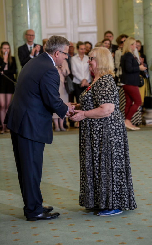 Stanisława Celińska z rodziną