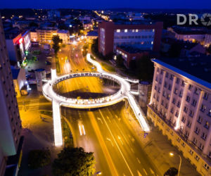 Rzeszów nocą z drona