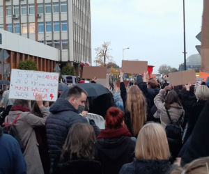 Protest kobiet - blokada ulic w Olsztynie