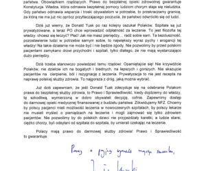 Służba zdrowia musi być darmowa