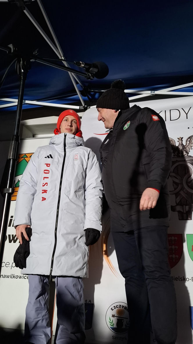 Powitanie Kacpra Tomasiaka w Bystrej 18.02.2026