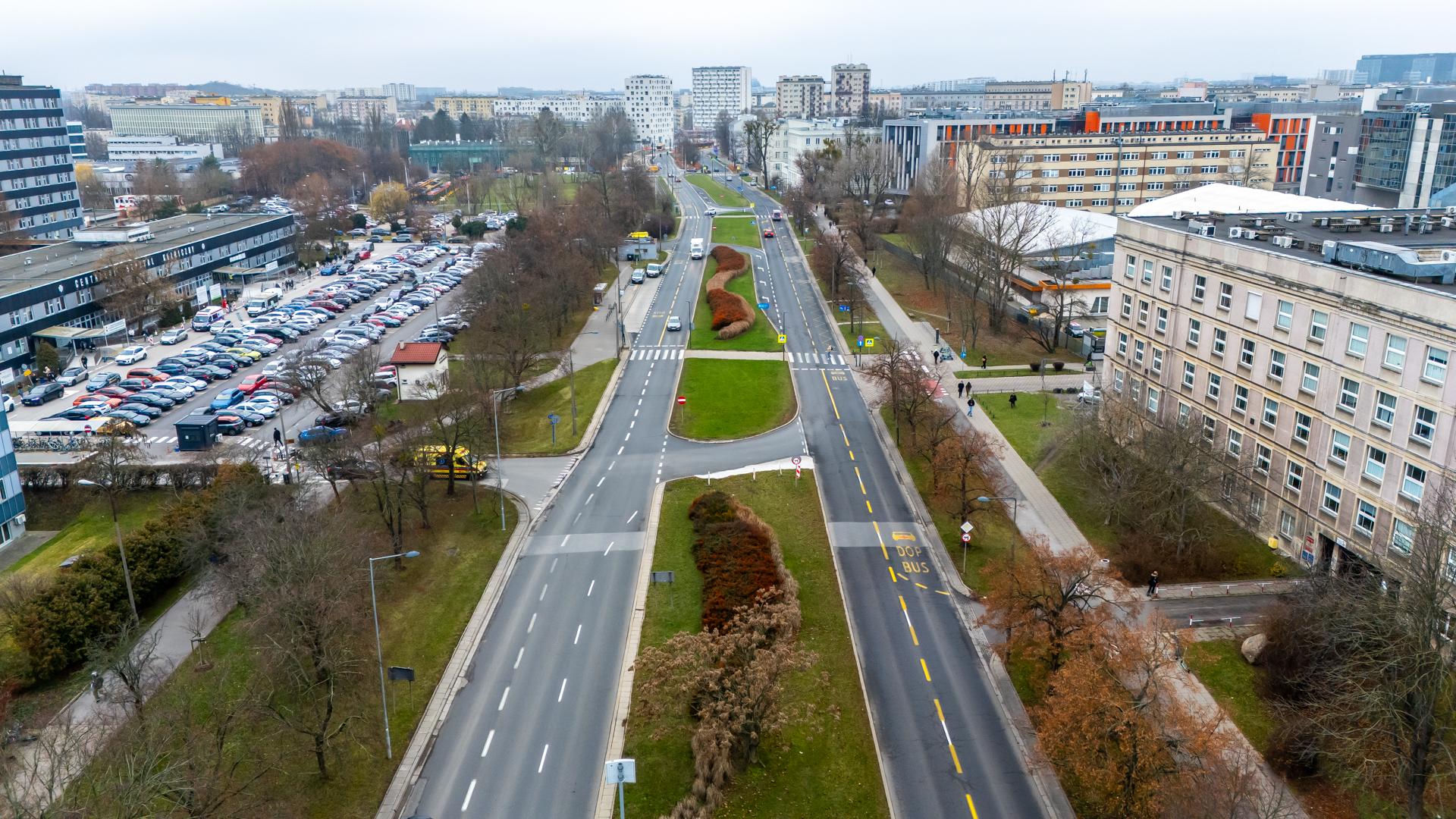 Przyszła trasa tramwaju wzdłuż Pola Mokotowskiego w Warszawie