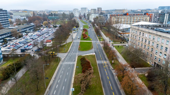 Przyszła trasa tramwaju wzdłuż Pola Mokotowskiego w Warszawie