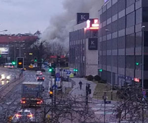 Potężny pożar w centrum Krakowa