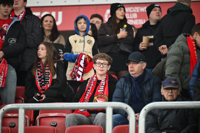 Widzew Łódź - Lech Poznań: Zdjęcia kibiców i zawodników z meczu 24. kolejki PKO BP Ekstraklasy