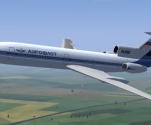 Tu-154 w symulatorze FlightGear Flight Simulator 01