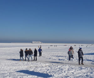 Plaża w Świnoujściu w zimowej odsłonie