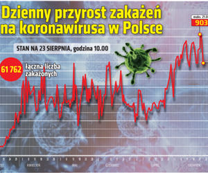 Koronawirus w Polsce. Wykresy 23.08.2020