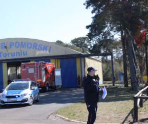 Dramatyczne sceny na toruńskim lotnisku. Efektowne ćwiczenia służb
