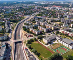 Trasa niepodległości z lotu ptaka. To największa drogowa inwestycja w Białymstoku