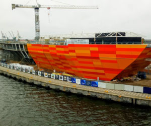 Budowa Morskiego Centrum Nauki w Szczecinie - styczeń 2021