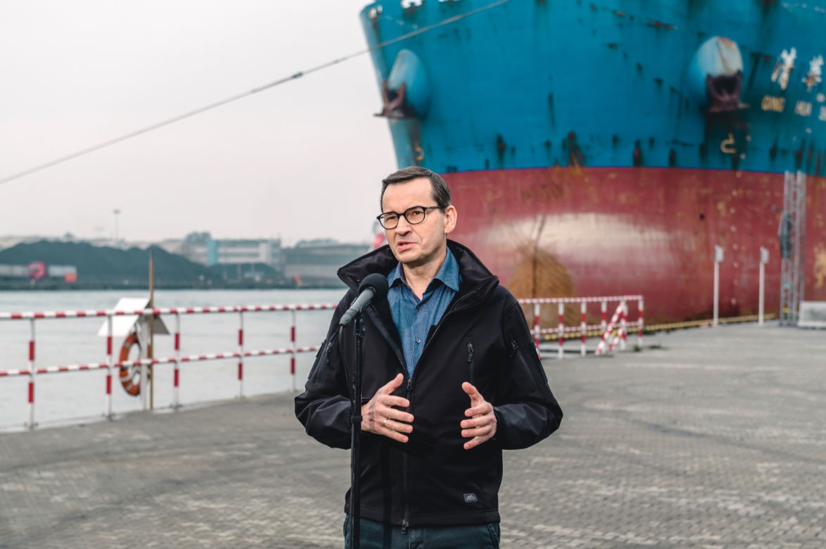 Premier w Gdańsku. Morawiecki sprawdził węgiel