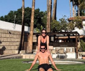 Olga Frycz z rodziną na wakacjach