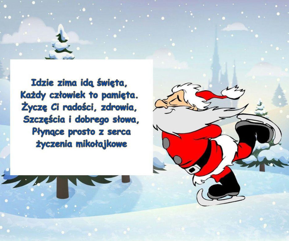 kartki z życzeniami na Mikołajki