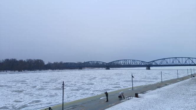 W Toruniu zamarzła Wisła