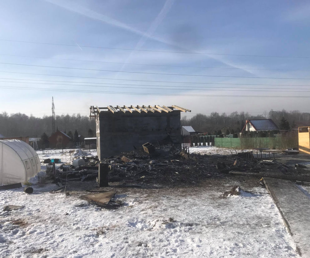 Pożar altany w Sosnowcu