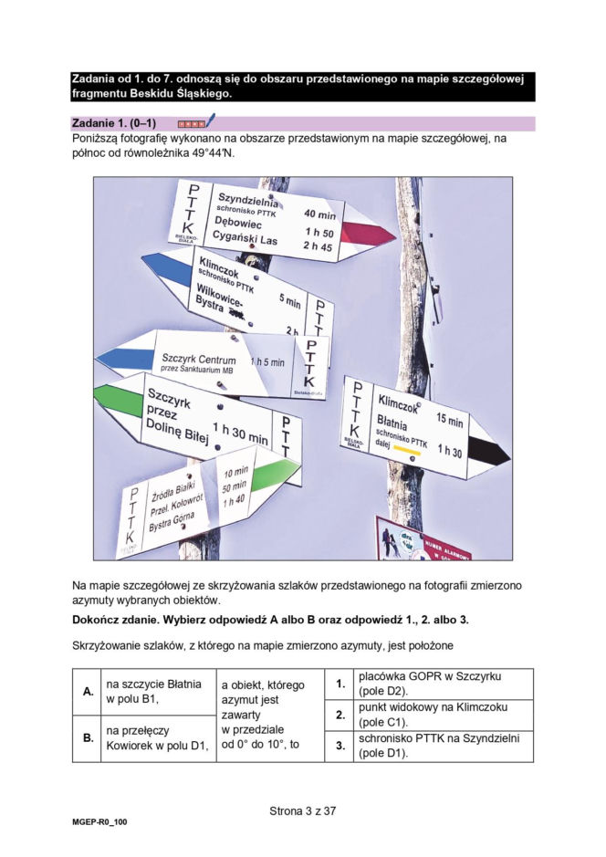 Matura 2026 geografia poziom rozszerzony - arkusz CKE