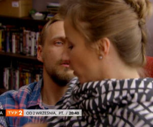 O mnie się nie martw 5 sezon. Krzysiek (Paweł Domagała), Marta (Katarzyna Ankudowicz)