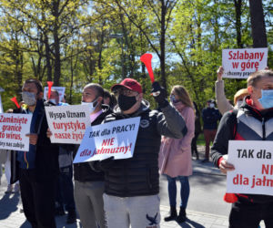 Protesty na granicy w Świnoujściu - 8 maja 2020