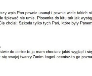 Adam Kraśko obraża internautę