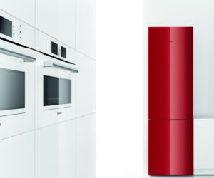 lodówka Bosch KGN36SR31 ColorGlass czerwona
