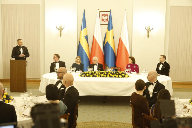 Obiad na cześć szwedzkiej pary królewskiej
