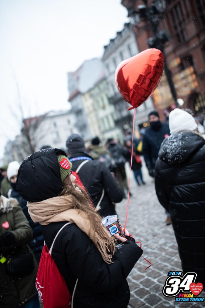 34. Finał Wielkiej Orkiestry Świątecznej Pomocy w Toruniu. Zdjęcia ze starówki