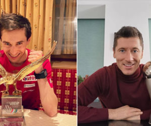 Kamil Stoch i Robert Lewandowski