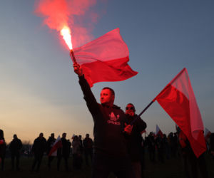 Marsz Niepodległości pod Stadionem Narodowym