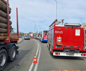 Na miejscu pracowały zespoły ratownictwa medycznego, które udzieliły pomocy poszkodowanym i zabezpieczyły miejsce zdarzenia