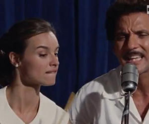 VOLARE. Giuseppe Fiorello (Domenico Modugno), Franca Gandolfi (Kasia Smutniak)