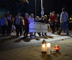 Protest mieszkańców przy ul. Sokratesa