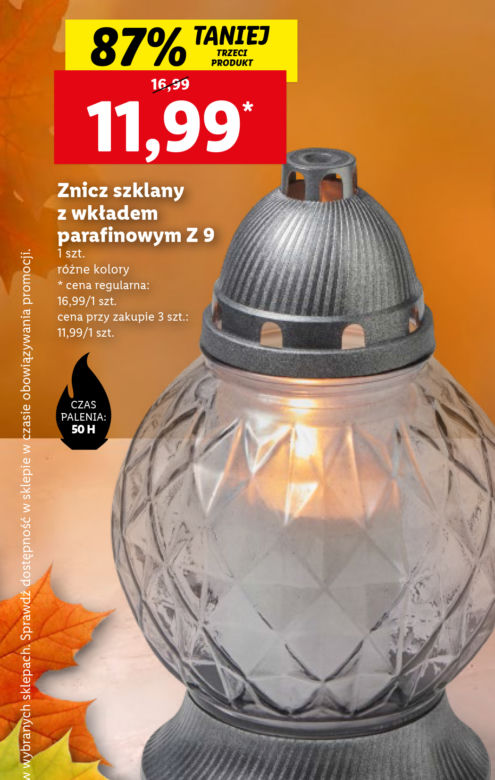 Znicze  i chryzantemy w Lidlu od 27.10