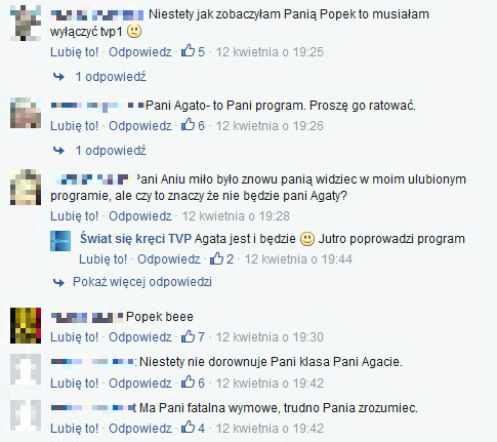 Widzowie krytykują Annę Popek
