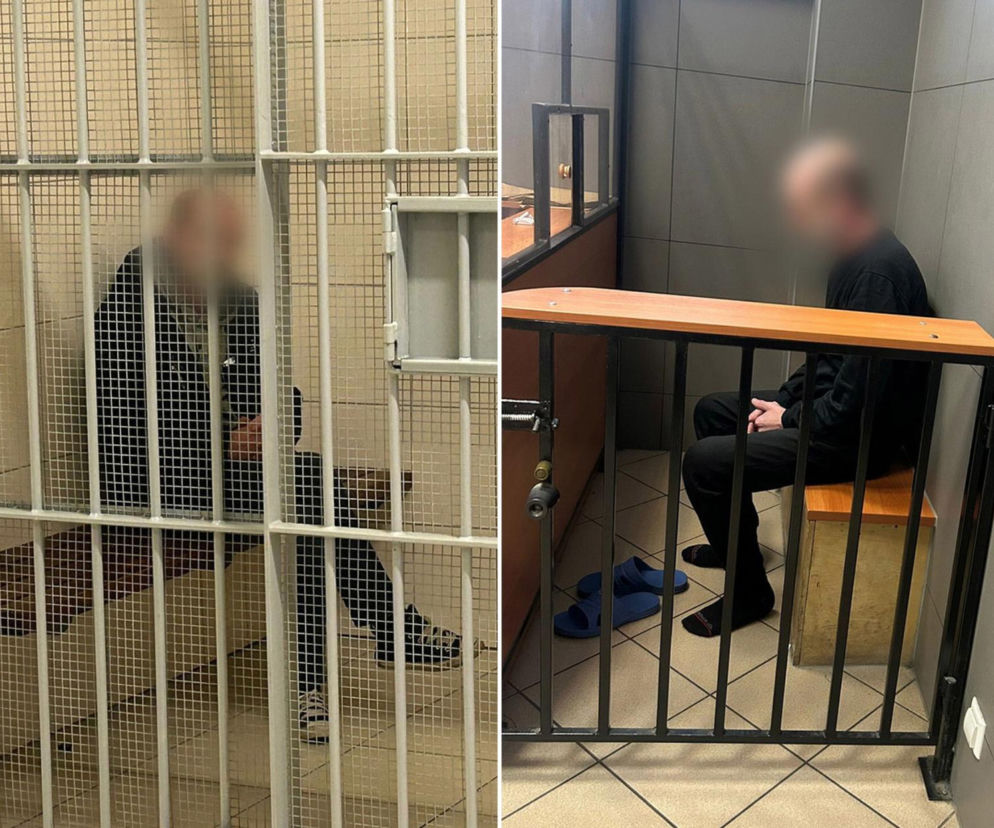 Mężczyzna z zamazaną twarzą w policyjnym areszcie. O ekstradycji oskarżonego do USA przeczytasz na SE USA.