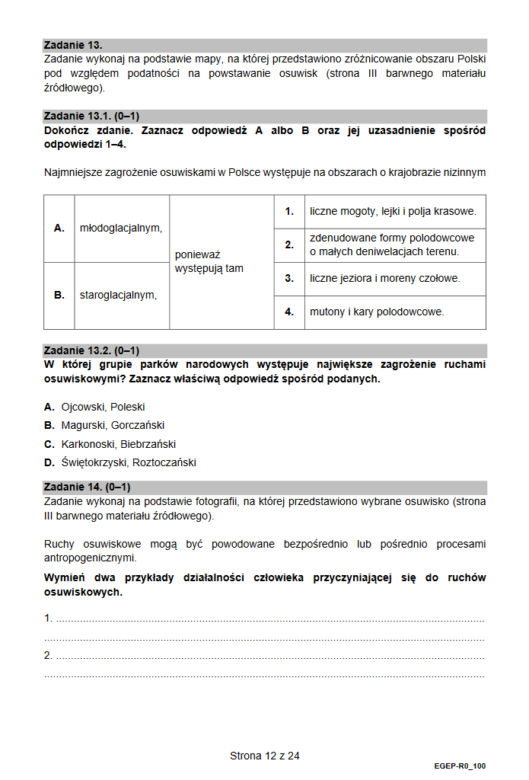 Matura geografia rozszerzona 2021 - arkusz CKE