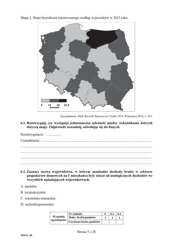Matura: WOS. Zadania z 2018 ROKU,  akusze CKE