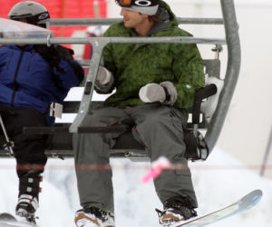 Ashton Kutcher na snowboardzie