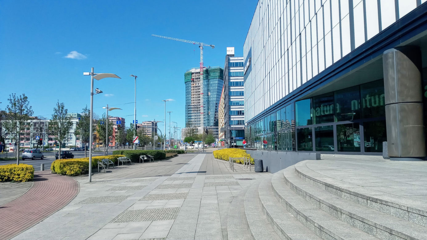 Budowa Hanza Tower - kwiecień 2020